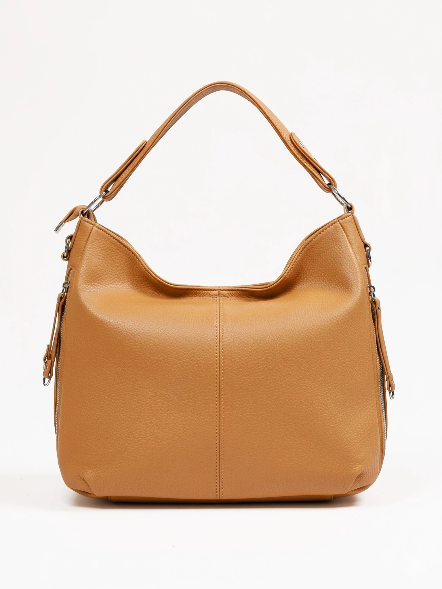 Сумка-шоппер  с боковыми карманами и декоративными пуллерами в ассортименте